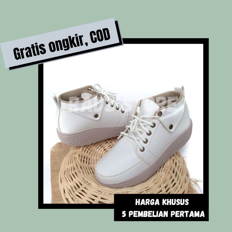 One Love Sepatu Boots Wanita Sepatu But Hak Platform Boots Fashion Boots Semata Kaki Hak Tinggi 4cm