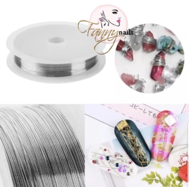 Kawat nailart 3 warna hiasan japan nails aksesoris nail art kawat lilit