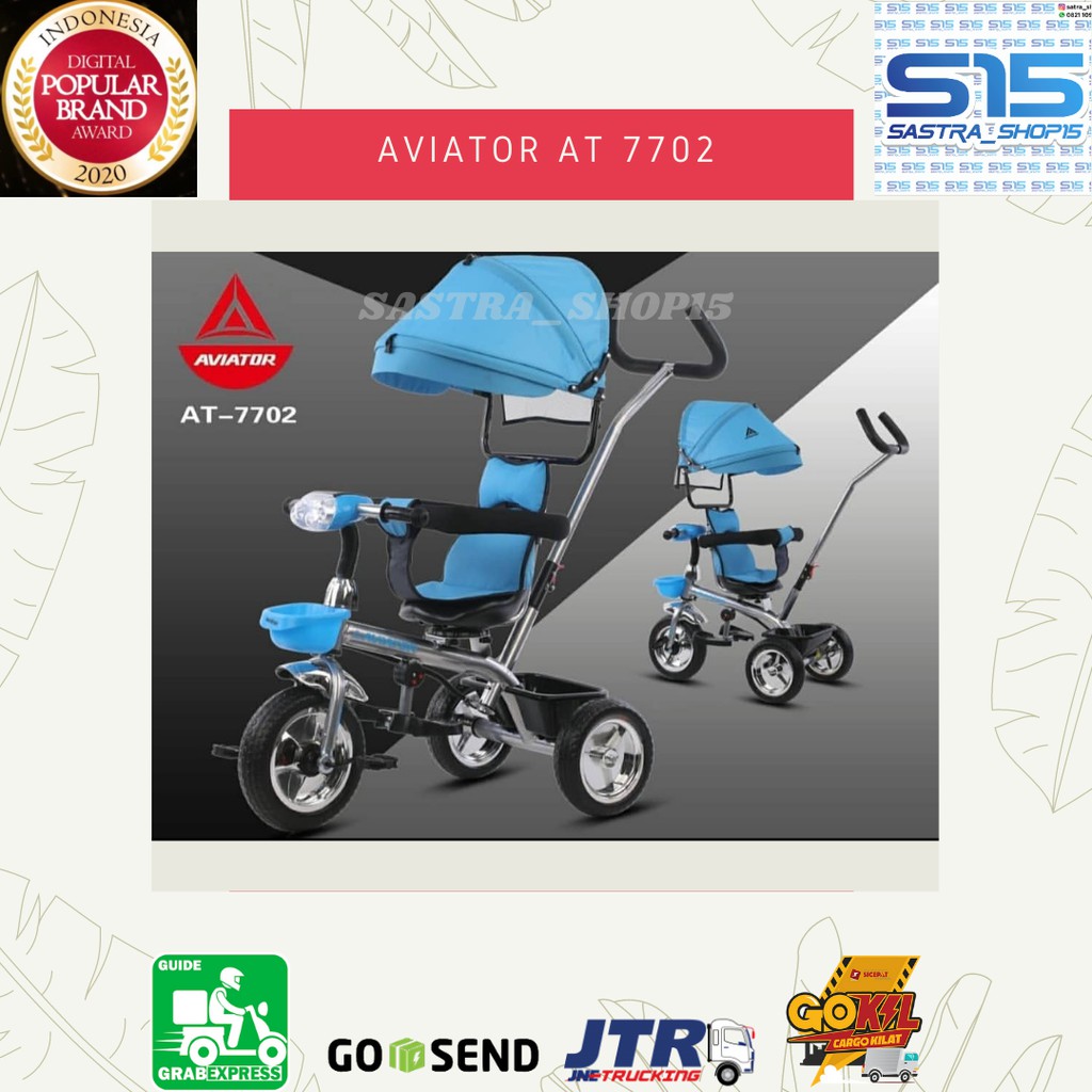 Sepeda Sepedah Speda Dorongan Kereta Anak Bayi Roda 3 Tiga tricycle Aviator at 7702 Murah