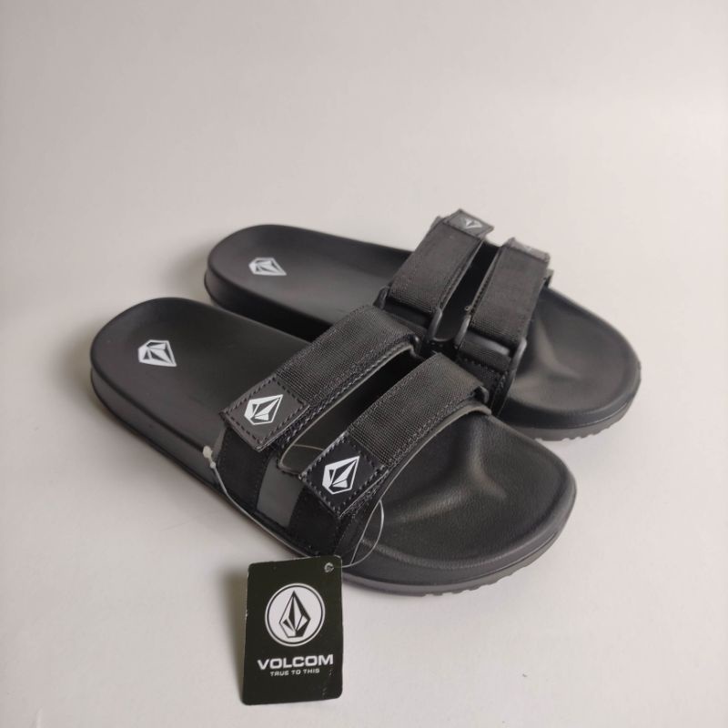 Sandal strap/Velcro volcom hitam strap hitam