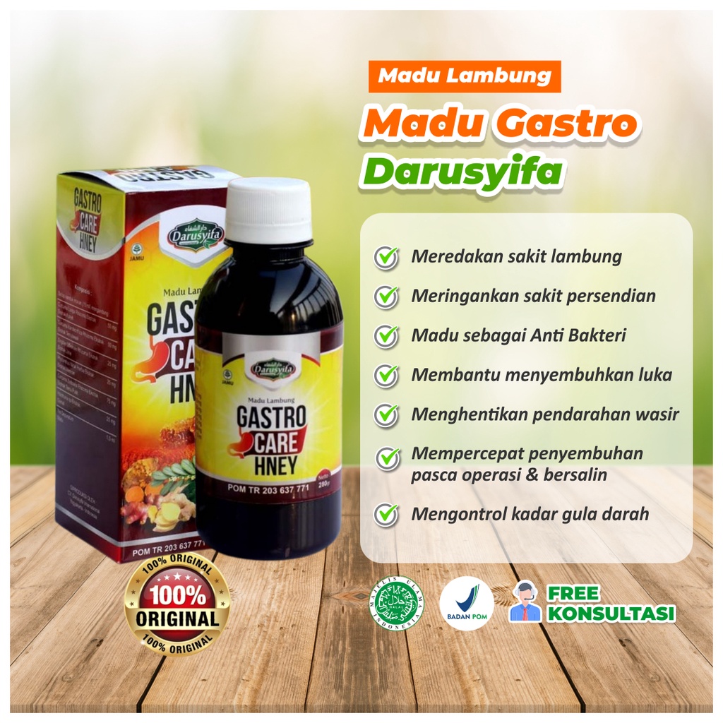 Madu Gastro Darusyifa Obat Herbal Alami Multivitamin Atasi Maag Magh Mag Asam Lambung Tinggi Gerd Wa