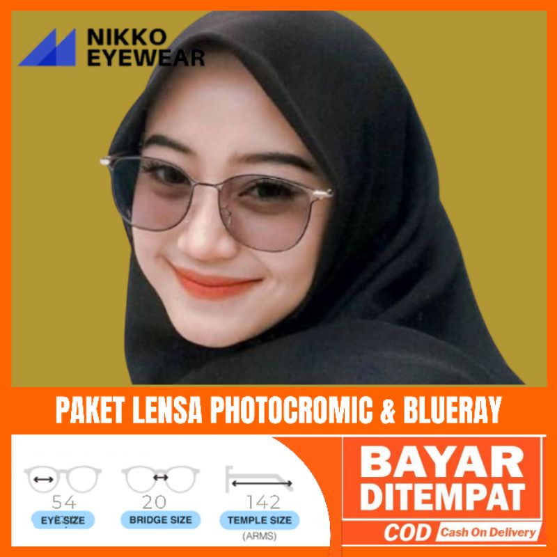 Paket Kacamata 2065 Lensa Antiradiasi Photocromic Blueray