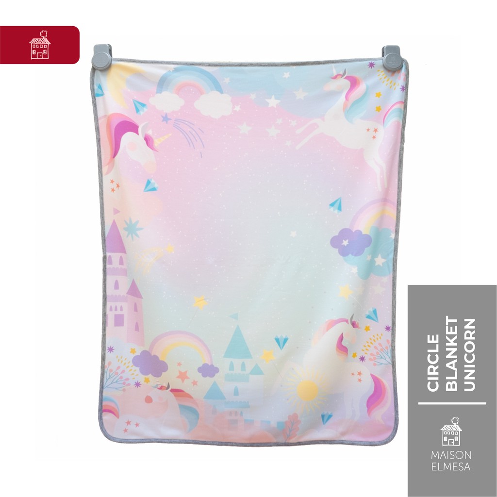 [PROMO LAST STOCK Circle Blanket - Bisa Tambah Nama] Maison Elmesa Selimut Bayi - Unicorn Circle