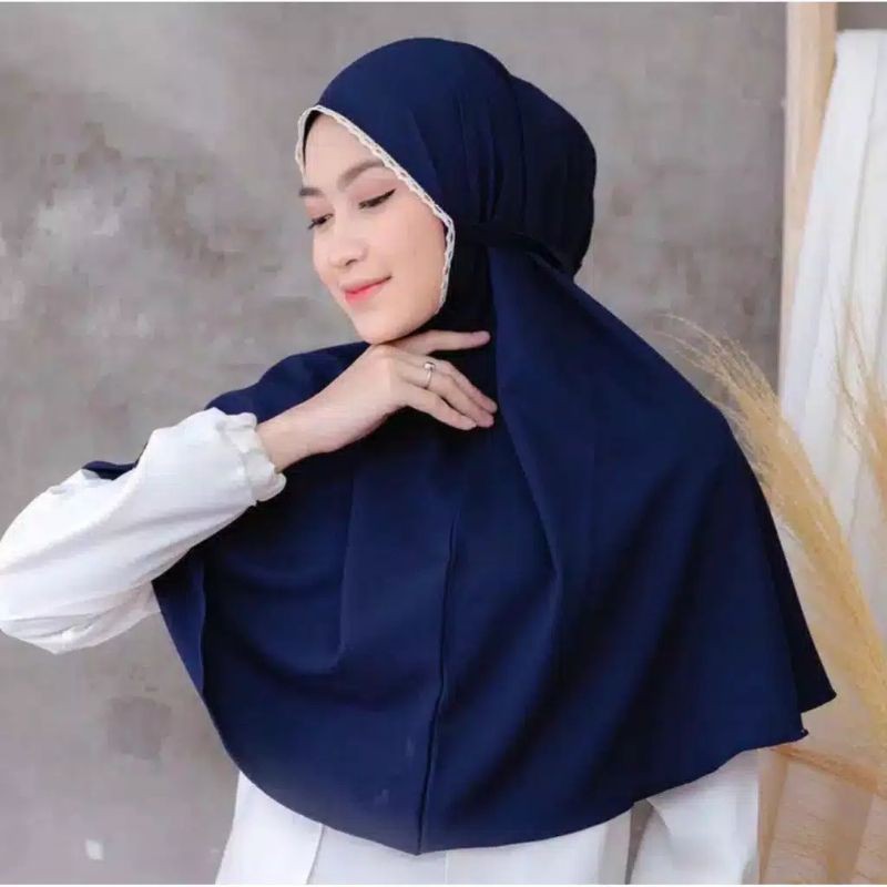 (AZ)  bergo renda alazhar hijab sport jilbab untuk gamis terbaru