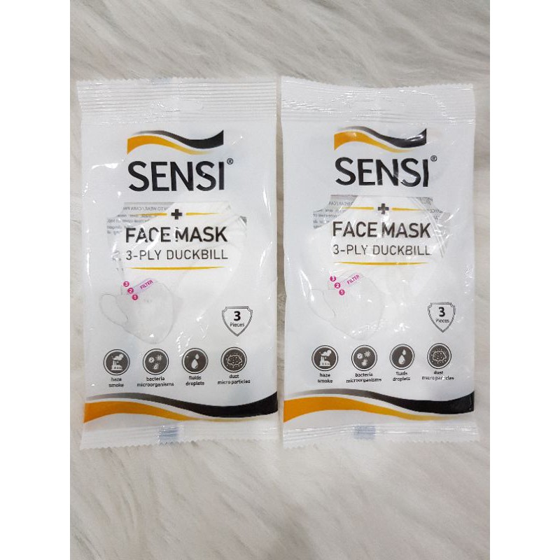 Masker Sensi Duckbill Sachet isi 3 pcs