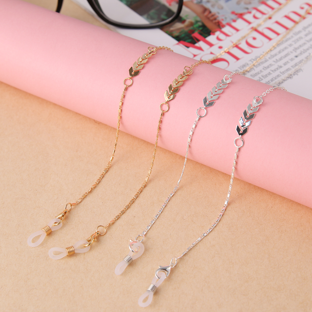 Aircraft Fishbone Leaf Sunglasses Chain Gold Lanyards For Women Eyeglasses Cord Lanyard Neck Strap Lanyard Necklace Jewelry