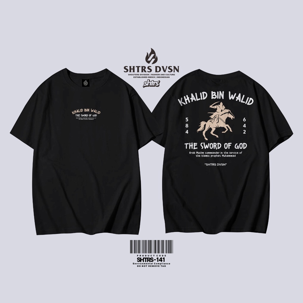 Kaos Dakwah Pria Murah Kaos Khalid bin Walid Distro Baju Dakwah Pria Khalid Bin Walid