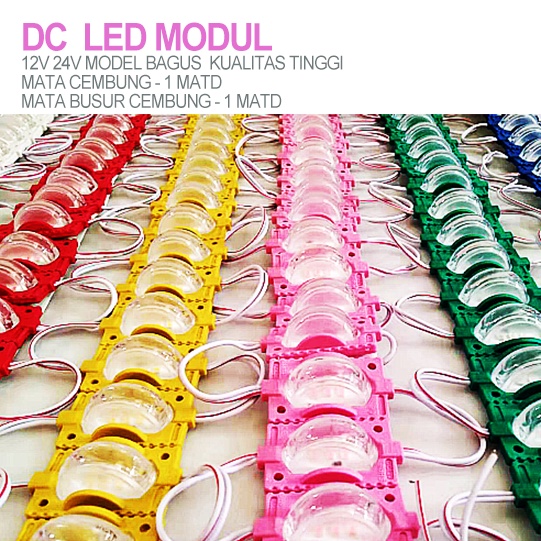 ASLI DC LAMPU LED STRIP MODUL 3W 12V IP67 WATERPROOF LED MATA BUSUR DAN MATA CEMBUNG