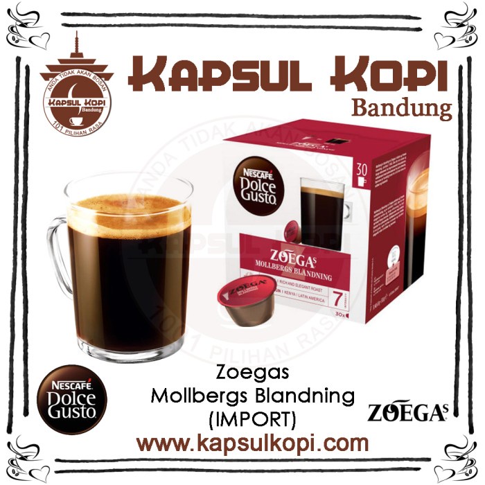 

Kopi - Zoegas Mollbergs Blandning Kapsulkopi Impor Nescafe Dolce Gusto