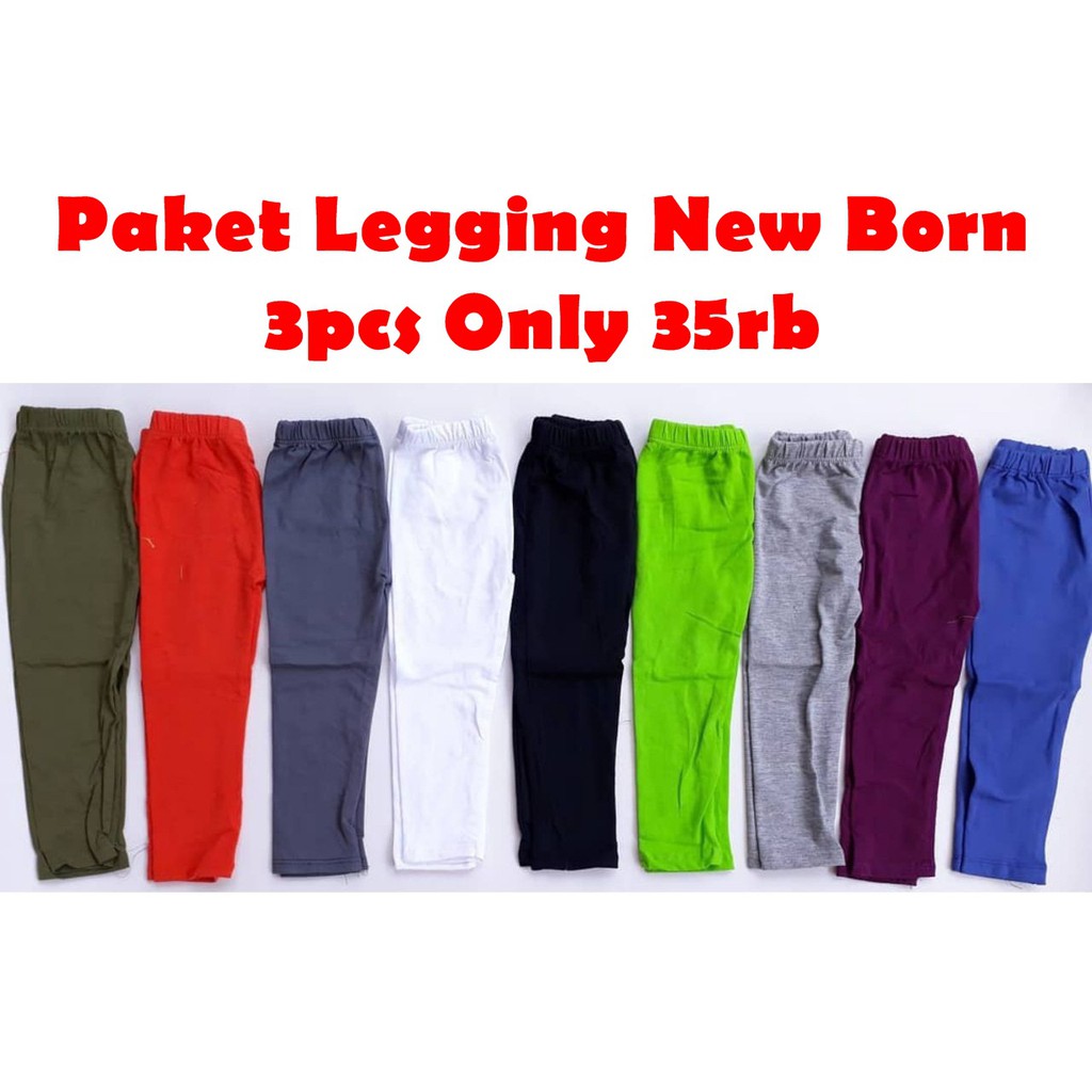 Paket Legging New Born 3pcs Only 35rb