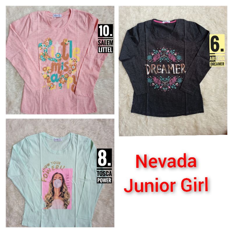 Part E Atasan Nevada Junior Girl Aero Kaos Anak Perempuan Lengan Panjang