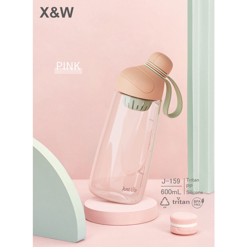 Botol Minum Plastik Tritan Infused Water Safety Anti Tumpah 500ml J159