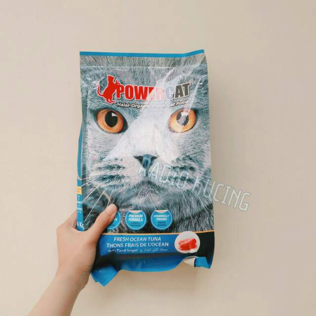 Dry Food) Power Cat Fresh Tuna 1,4 kg Freshpack Biru  Shopee 