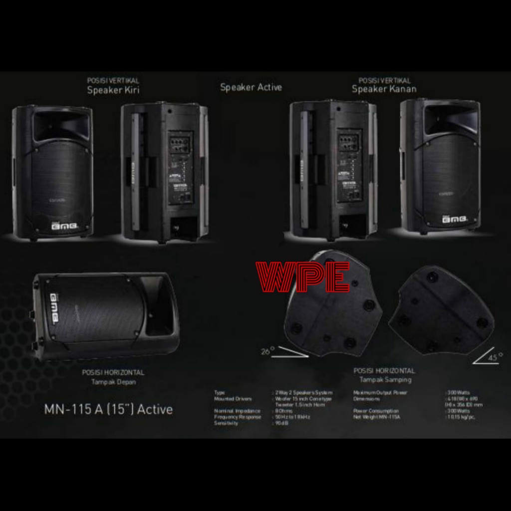 speaker aktif bmb mn115a bmb mn 115a 15inch
