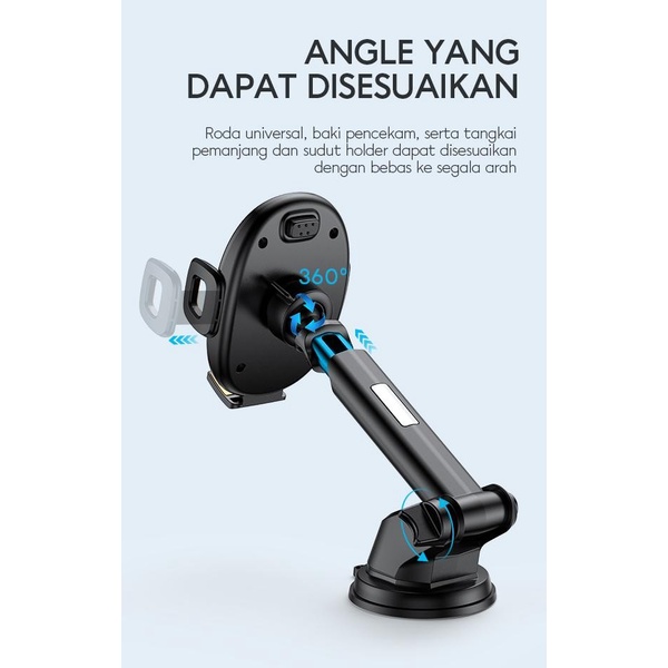 Vivan CHS10 Car Mount Phone Holder Automatic Lock Dashboard Kaca Depan