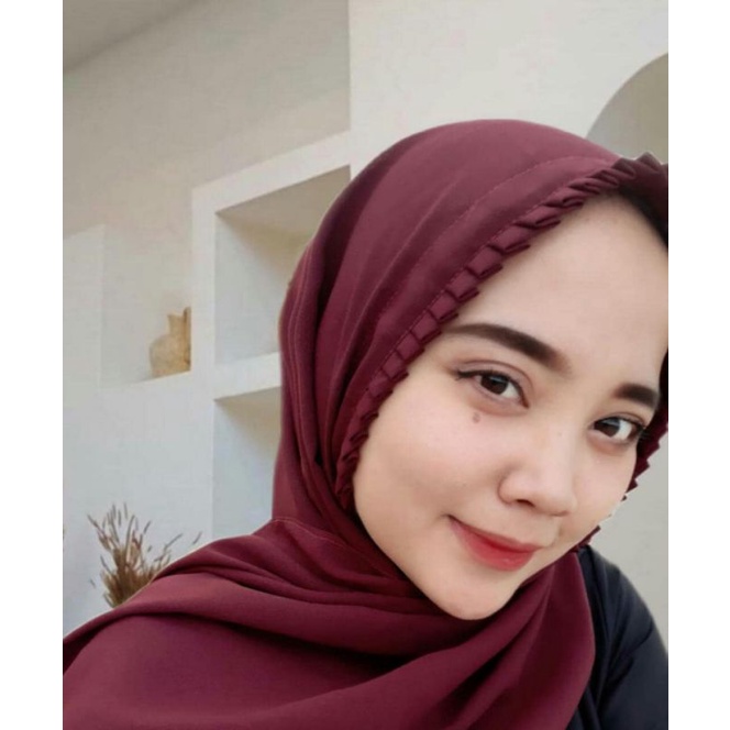 Jilbab Pashmina Kcb Tali Lipit Diamond Gratis Ongkir