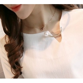 OSM - F490 Mutiara Bros Korea Berlian / Bros Pin Pearl / Brooch Mutiara Wanita / Aksesoris Fashion-3