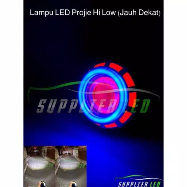 LAMPU LED PROJIE MOTOR MOBIL HI LOW JAUH DEKAT DOUBLE AE DE RBR