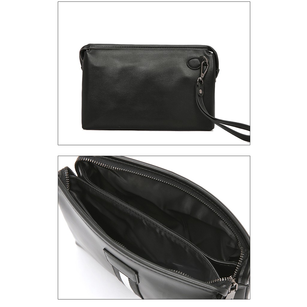 Tas Tangan Pria - Clutch Pria - Dompet Pria - CLUTCH STRIPE HITAM