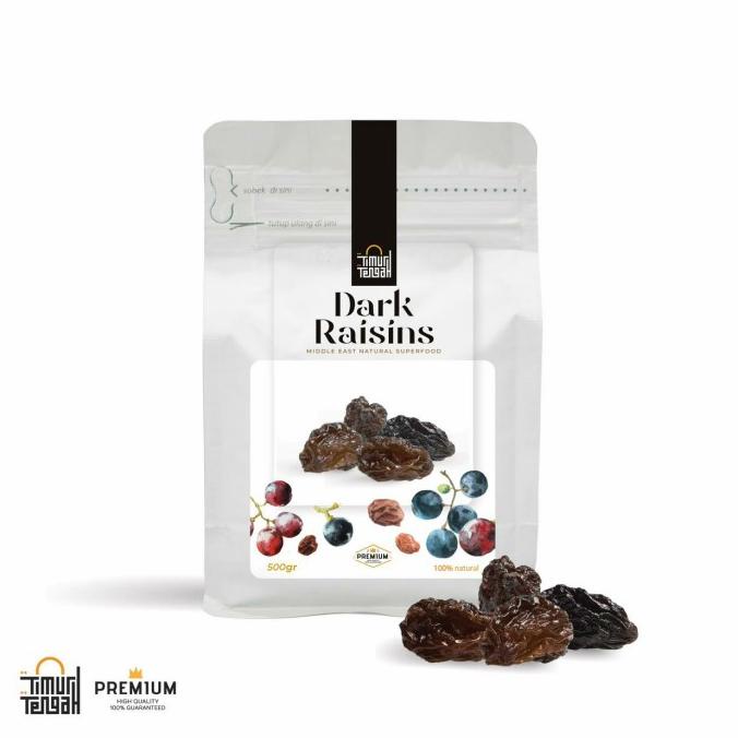 

Dark Raisin Premium 500Gr / Kismis Hitam Super Food Timur Tengah