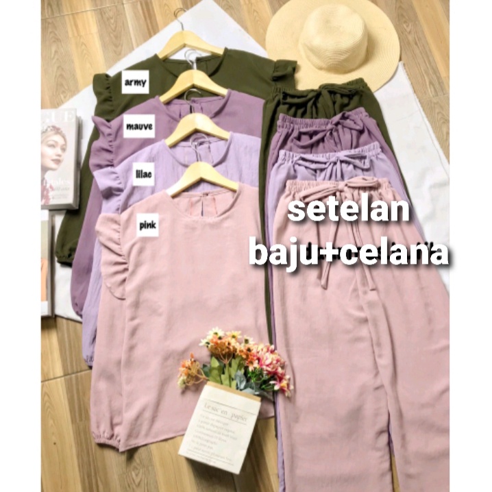 ATASAN SET  CELANA /SETELAN RUBY TERBARU BISA COD