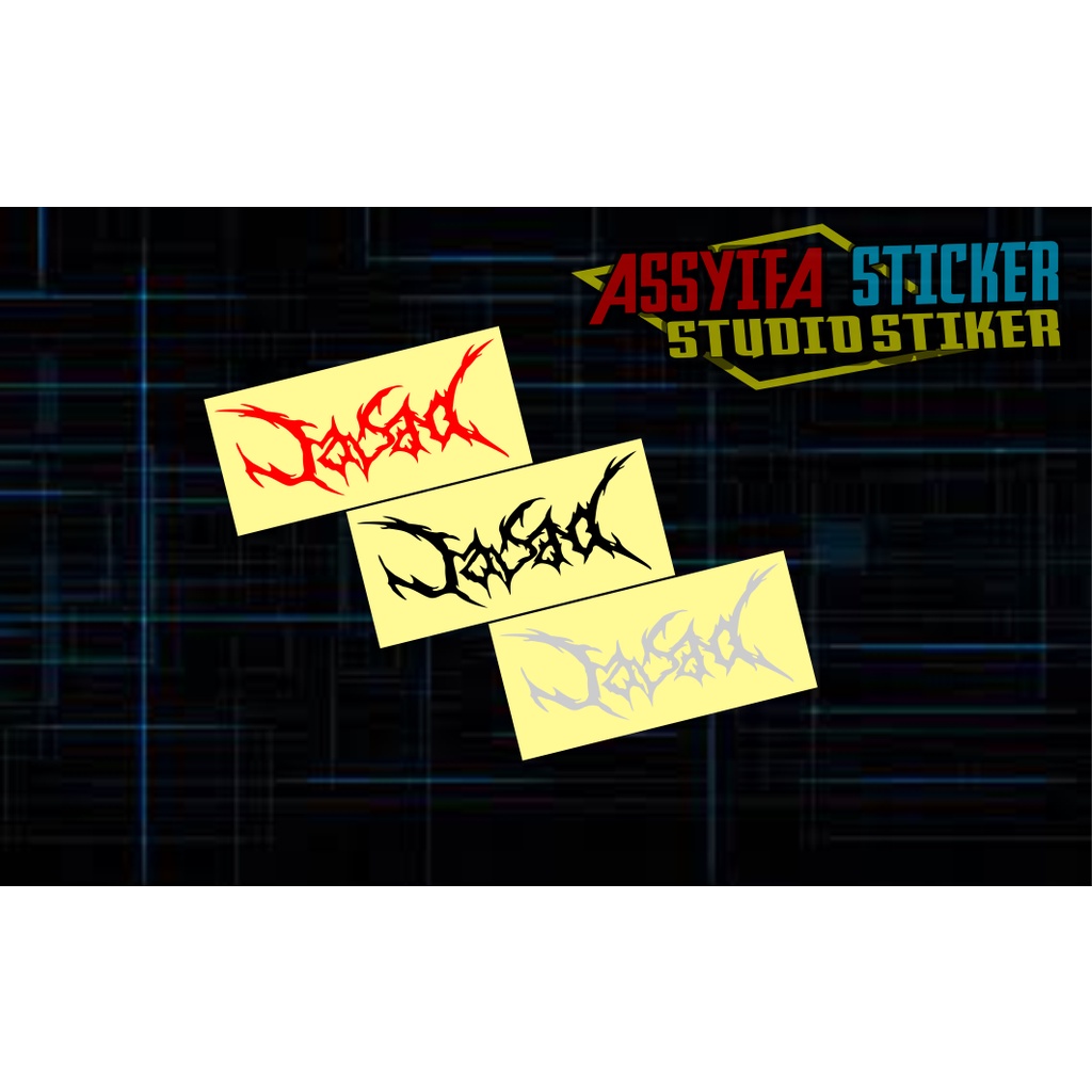 Stiker JASAD Band metal, Cutting Sticker JASAD
