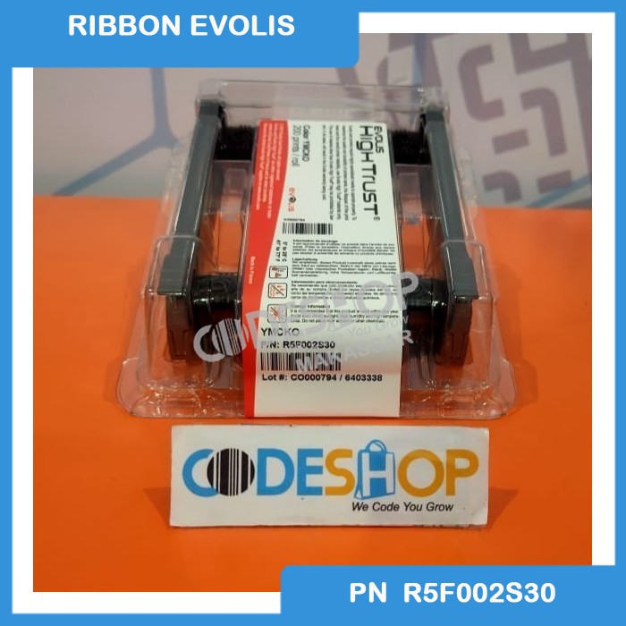 Ribbon Color Evolis Zenius Primacy YMCKO 200 Images PN: R5F002S30 | Tinta Printer Ribbon