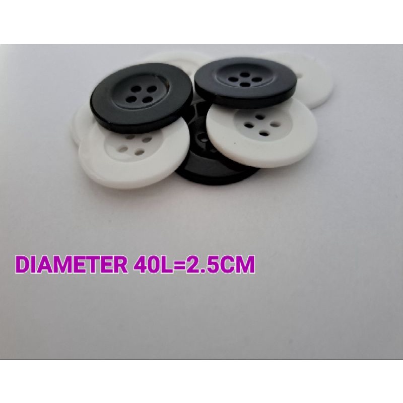 144 Pcs Kancing besar Jas/Blazer Safari Ukuran 2.5Cm