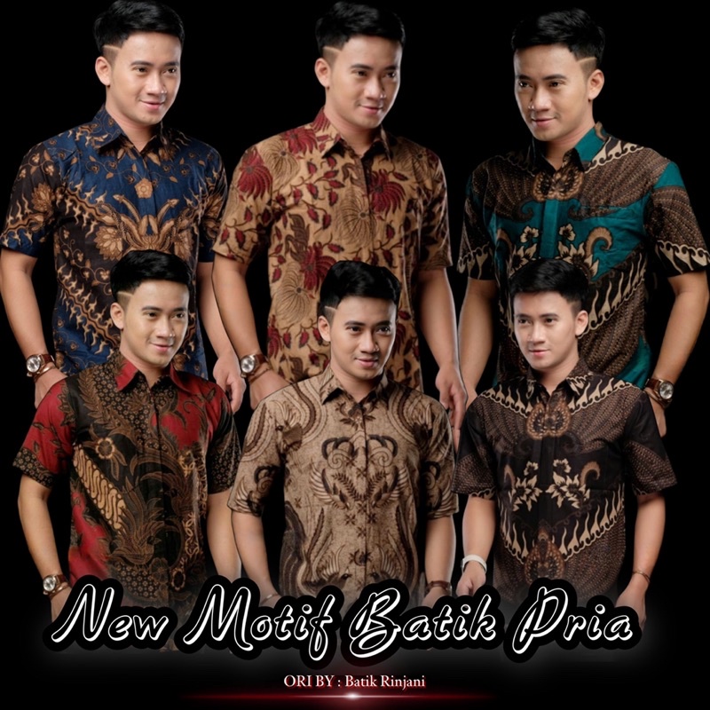 Baju Hem Batik Pria Lengan Pendek Motif Kraton Ukuran M L XL XXL Trendy Casual