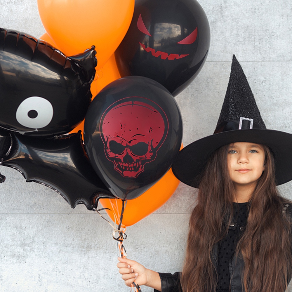 10pcs / Set Balon Bentuk Hantu Laba-Laba Untuk Dekorasi Pesta Halloween