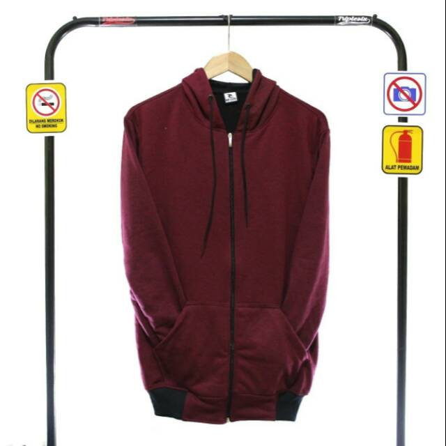 Jumpper hoodie merah polos
