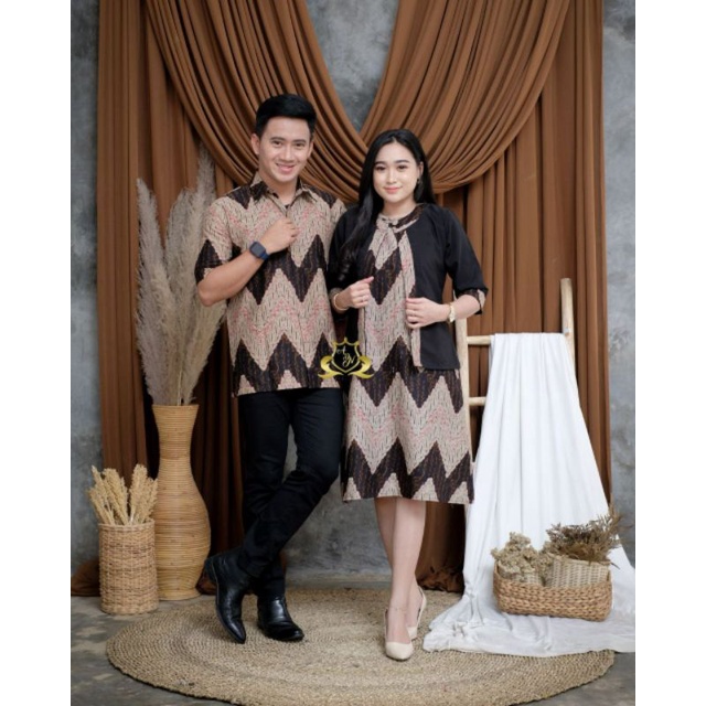 COPLE DRES BOLERO Zigzag/ATASAN BATIK WANITA/Baju Natal/DRES BATIK/COPLE ZIGZAG/BAJU KONDANGAN/SERAG