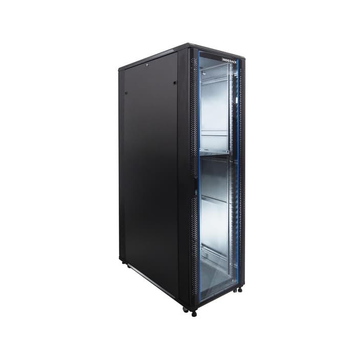 Indorack IR11545G Standing Close Rack 19&quot; 45U Glass Door Depth 1150mm STANDING CLOSE RACK 45U