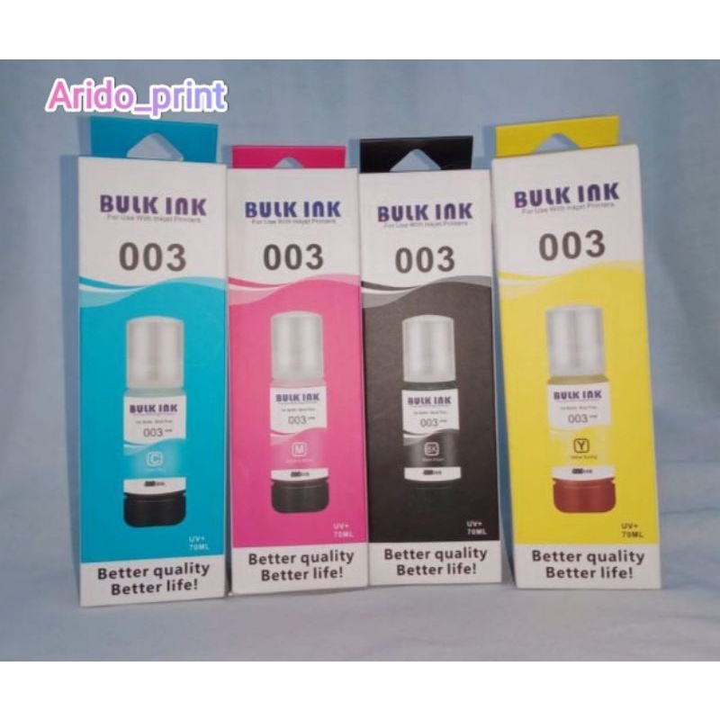 Jual Tinta bulk ink seri 003 untuk printer seri terbaru Epson L1110