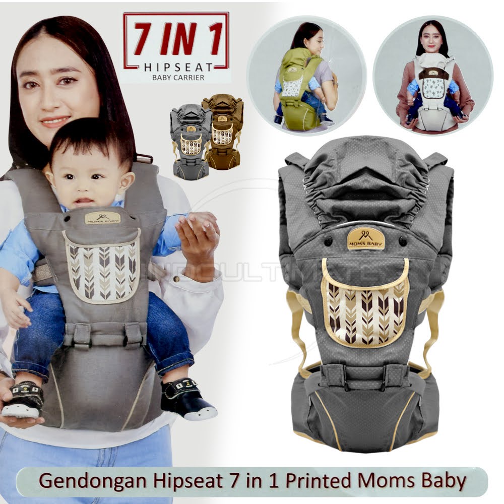 7in1 Hipseat Multifungsi MOMS BABY Gendongan Depan Duduk Anti Capek BY-193-GB Gendongan Bayi Balita