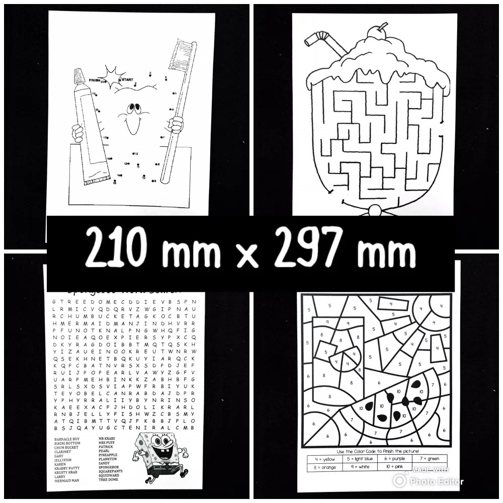 

[Uk. A4 50 Pcs] Kertas Aktivitas Karakter Anak PAUD Activity TK Bukan Buku Gambar