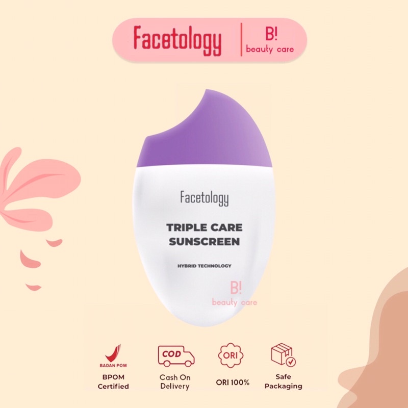 [READY SIAP KIRIM] FACETOLOGY TripleCare Sunscreen Spf 40 | Sunscreen Facetology Tasya Farasya