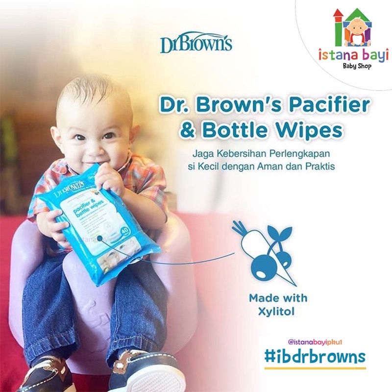 Dr.Brown's Pacifier &amp; Bottle Wipes - Tisu basah