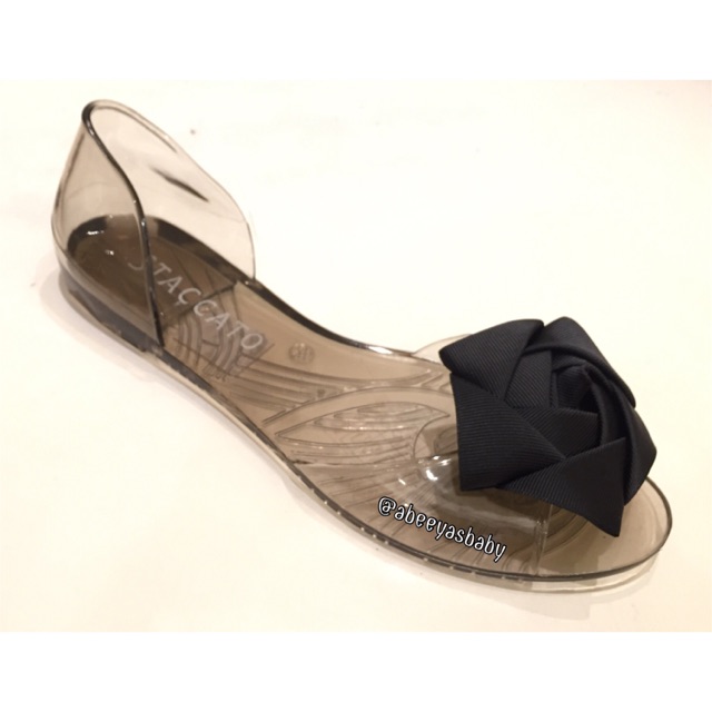 Staccato Jelly Shoes Black Flower