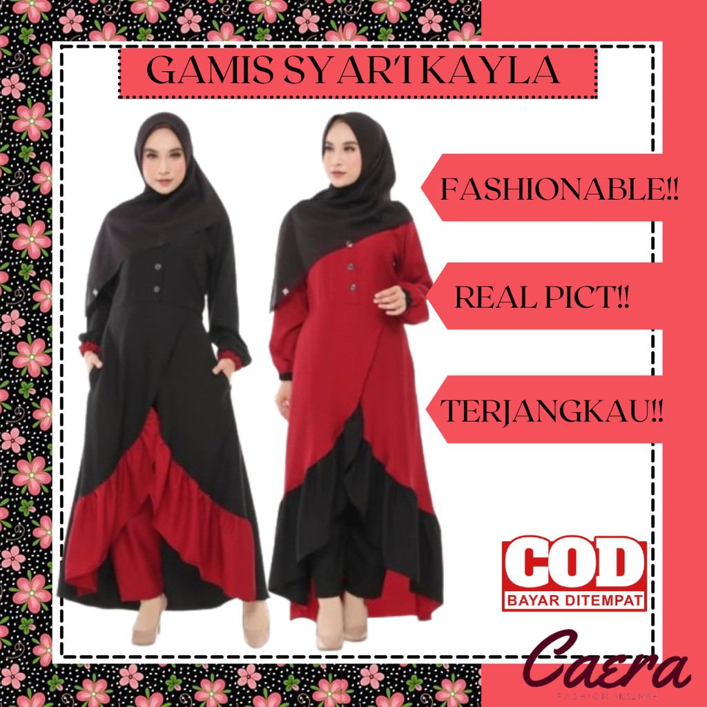 Baju Gamis Wanita Terbaru Kayla Grosir Gamis Syar'i Dress Muslimah Baju Muslim Remaja Dewasa Modis