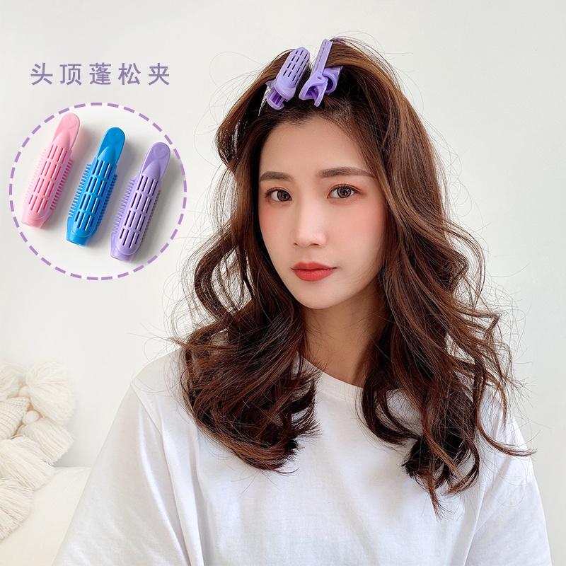 2 Pcs/Set Korean Girls Fluffy Hair Clip / Air Bangs Curly / Wave Shaper Hair Root Fluffy Clip Hairpins Hair Styling Tool