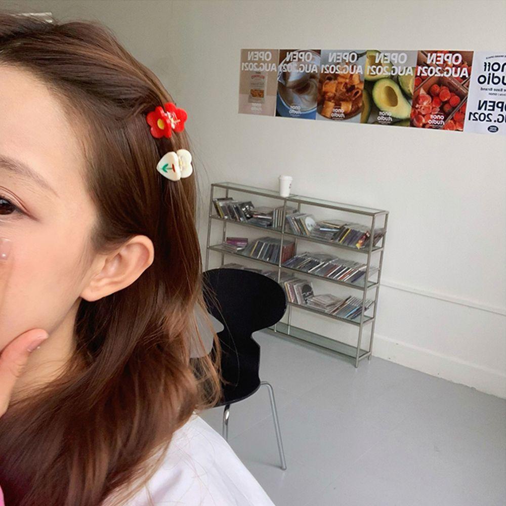 AUGUSTINA Hair Claw Clip Mini Bunny Cherry Smile Face Beruang Akrilik Gaya Korea Jepit Rambut