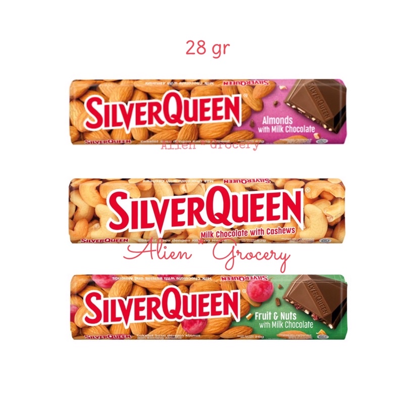 Silverqueen Silver Queen Coklat Cashew Almond Fruit n Nuts 28gr