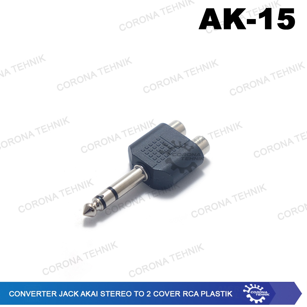 2 Cover RCA Plastik To Converter Jack Akai Stereo