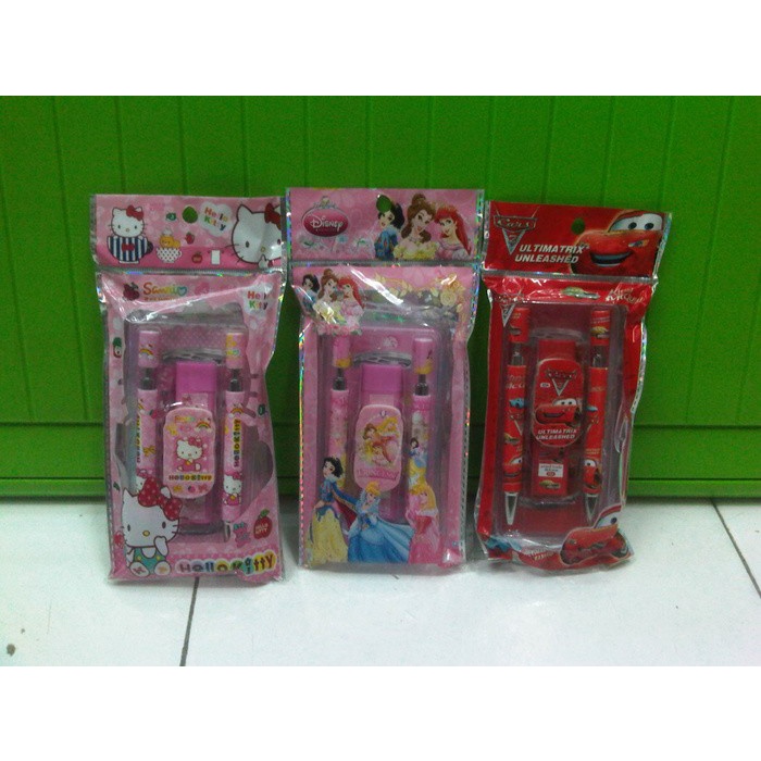 

Spesial Stationery Set No.1022 - Cars,Hello Kitty & Princess Limited
