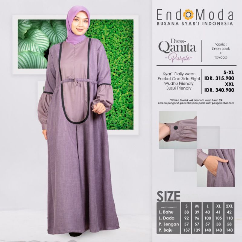 GAMIS CASUAL QANITA BY ENDOMODA