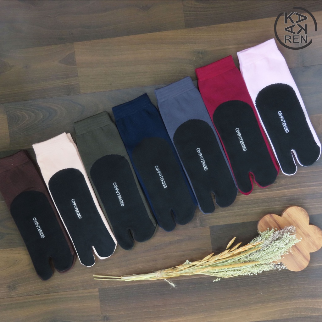 Kakaren Kaos Kaki Telapak Hitam &amp; Polos Dewasa Ankle