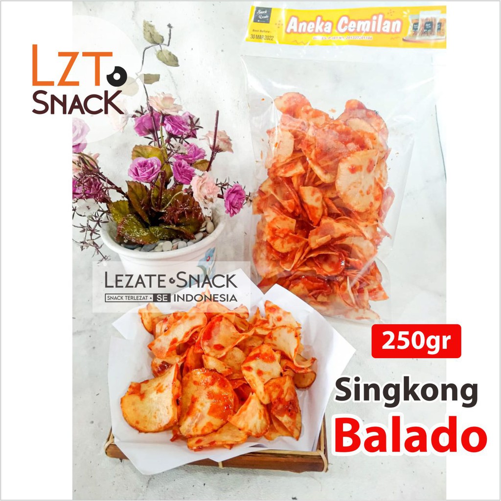 

Kripik Singkong Balado 250gr Murah/ Keripik Singkong Padang Pedas Manis / Bumbu Rujak Padang Sinjay