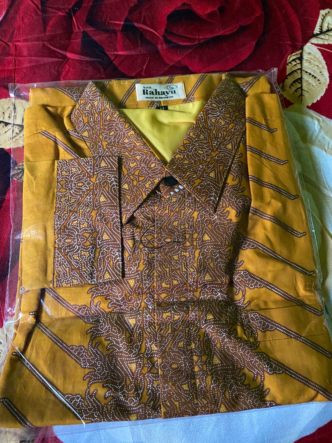 Modang Kuning Kemeja Batik Pria Lengan Panjang Full Furing
