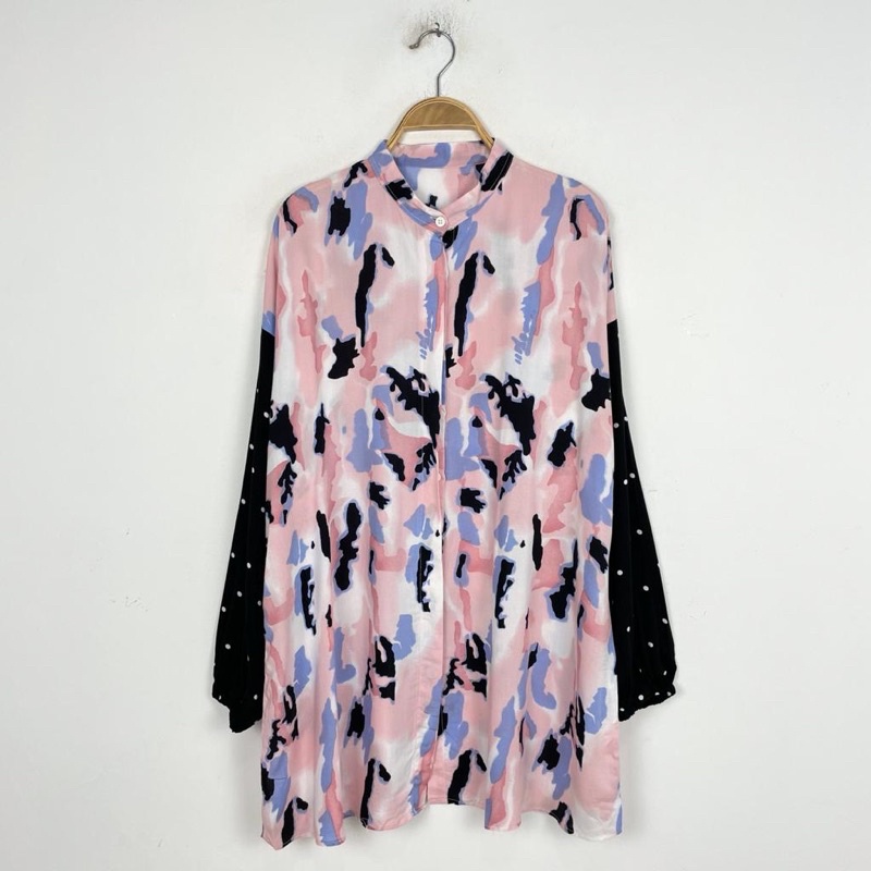 kemeja wanita  motif bahan rayon // kemeja-Foto 14